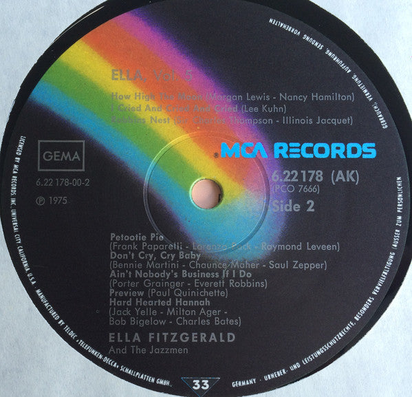 Ella Fitzgerald : Ella, Vol. 5 - 1941-1955 And The Jazzmen (LP, Comp)