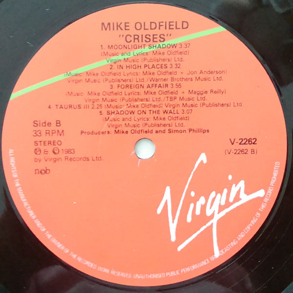 Mike Oldfield : Crises (LP, Album)