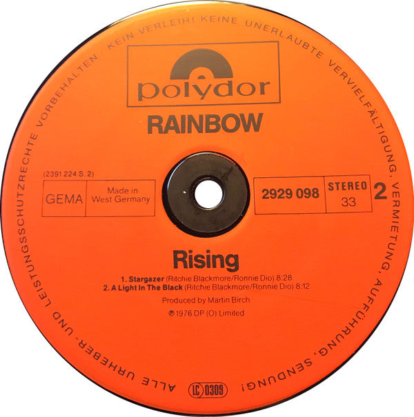 Rainbow : Rising (LP, Album, RE)