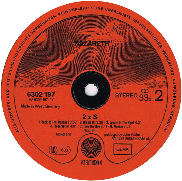 Nazareth (2) : 2XS (LP, Album)