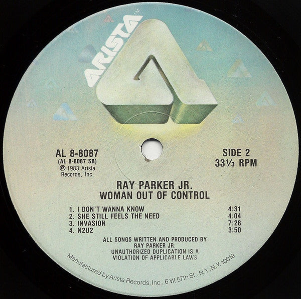 Ray Parker Jr. : Woman Out Of Control (LP, Album, RCA)
