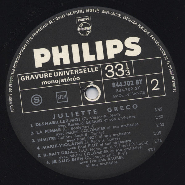 Juliette Gréco : La Femme (LP, Album)