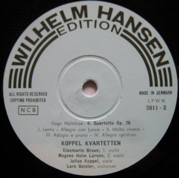 Per Nørgård / Vagn Holmboe - Koppelkvartetten : Quartetto Brioso Op. 21 / 6. Quartetto Op. 78 (LP, Album)