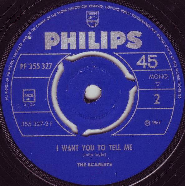 The Scarlets : So Do I (7", Single, Mono)