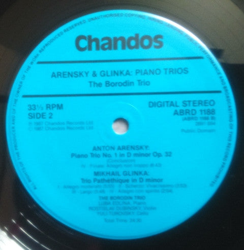 Anton Stepanovich Arensky, Mikhail Ivanovich Glinka / Borodin Trio : Piano Trio No.1 In D Minor Op.32 / Trio Pathétique In D Minor (LP, Album)