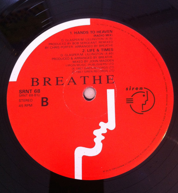 Breathe (3) : Hands To Heaven (12", Single)