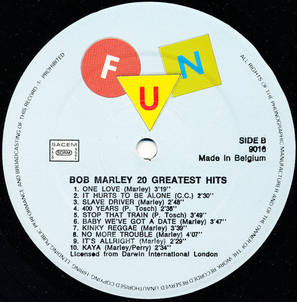 Bob Marley & The Wailers : 20 Greatest Hits (LP, Comp)