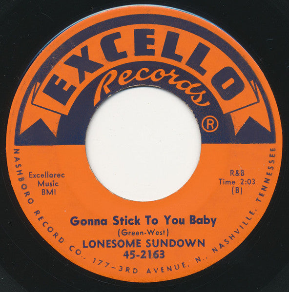 Lonesome Sundown : If You See My Baby / Gonna Stick To You Baby (7")