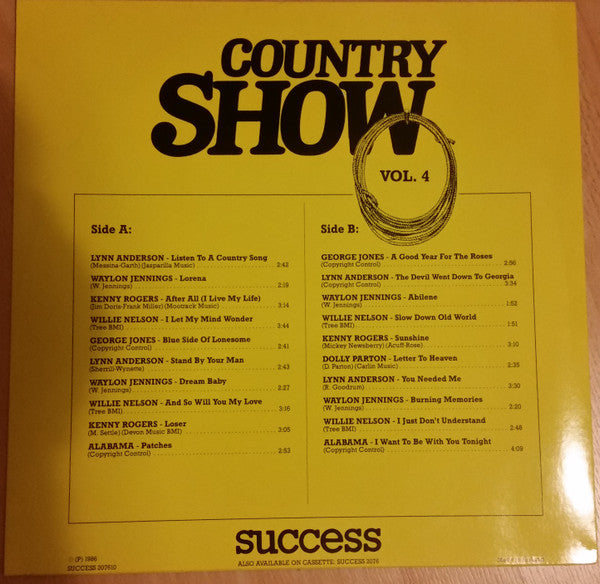 Various : Country Show Vol. 4 (LP, Comp)