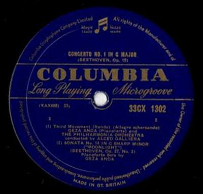 Ludwig van Beethoven - Géza Anda, Philharmonia Orchestra, Alceo Galliera : Piano Concerto No. 1 In C Major, Op. 15 / Sonata No. 14 In C Sharp Minor, Op. 27, No. 2 "Moonlight" (LP, Mono)