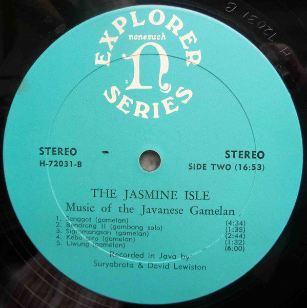 Unknown Artist : The Jasmine Isle (Javanese Gamelan Music) (LP, Album)