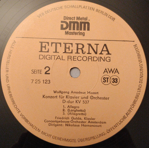 Wolfgang Amadeus Mozart, Friedrich Gulda, Chick Corea, Concertgebouworkest, Nikolaus Harnoncourt : Doppelkonzert, Krönungskonzert (LP)