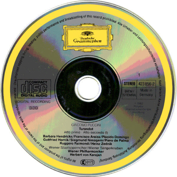 Giacomo Puccini - Katia Ricciarelli · Placido Domingo · Barbara Hendricks · Ruggero Raimondi · Wiener Staatsopernchor · Die Wiener Sängerknaben · Wiener Philharmoniker · Herbert Von Karajan : Turandot (2xCD, Album + Box, Sli)