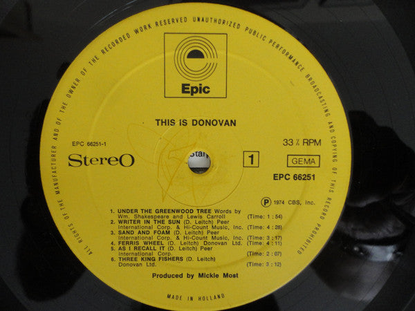 Donovan : This Is Donovan (2xLP, Comp, RE)