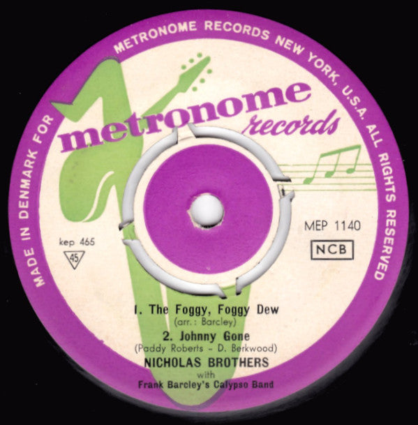 The Nicholas Brothers with Frank Barcley : Calypso Time (7", EP)