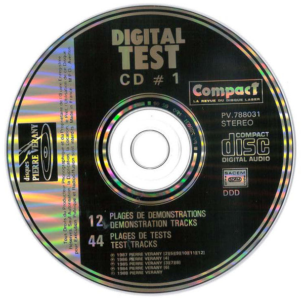Various : Digital Test - 106 Plages De Demonstration Et Tests Numeriques / 106 Digital Tests & Demonstration Tracks (2xCD, Comp, Ltd, S/Edition)