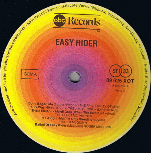 Various : Easy Rider (Music From The Motion Picture) (LP, Comp, RE)