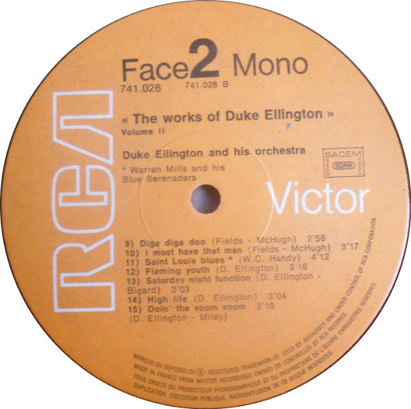 Duke Ellington And His Orchestra : The Works Of Duke - Integrale Volume 2 (LP, Comp, Mono)