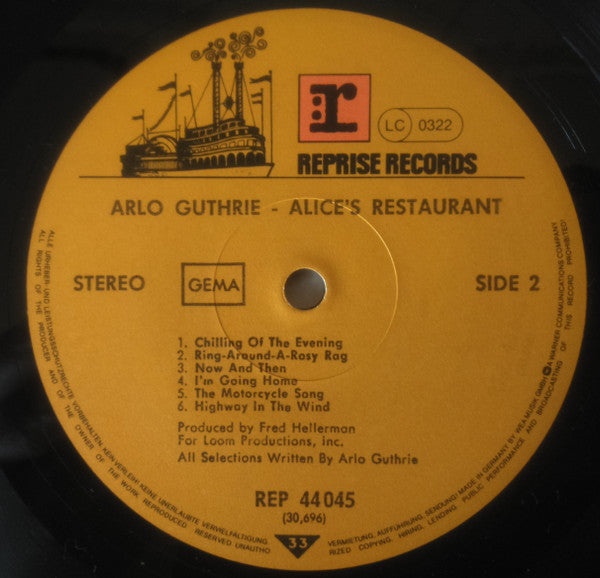 Arlo Guthrie : Alice's Restaurant (LP, Album)