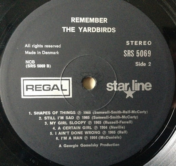 The Yardbirds : Remember... The Yardbirds (LP, Comp)