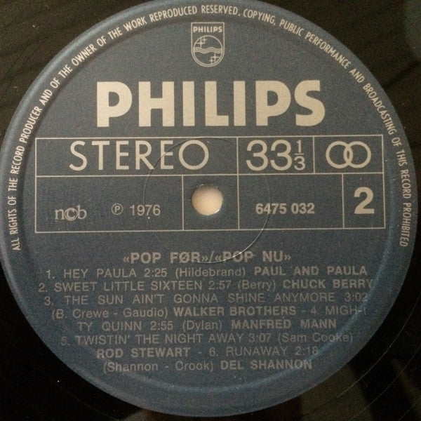 Various : Pop Før - Pop Nu (LP, Comp)