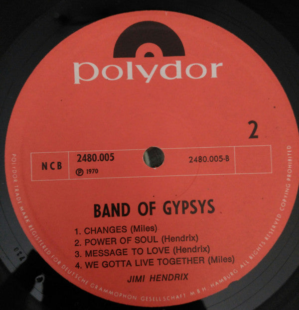 Jimi Hendrix : Band Of Gypsys (LP, Album, Pup)
