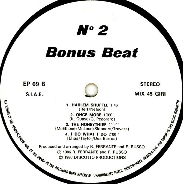 Various : Bonus Beat N.2 (12", EP)