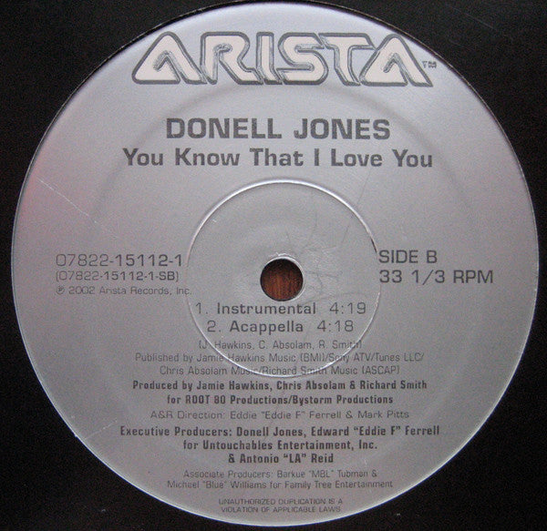 Donell Jones : You Know That I Love You (12")