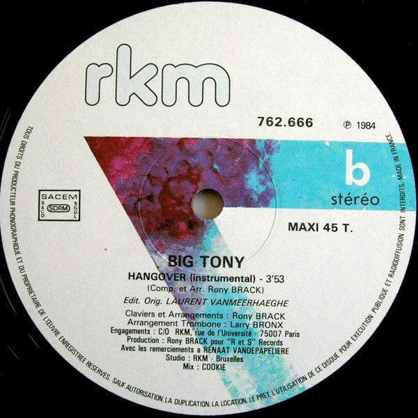 Big Tony : Can't Get Enough (Of Your Love Babe) (12", Maxi)