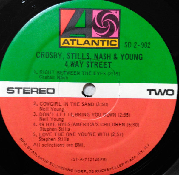 Crosby, Stills, Nash & Young : 4 Way Street (2xLP, Album, RE, PR )