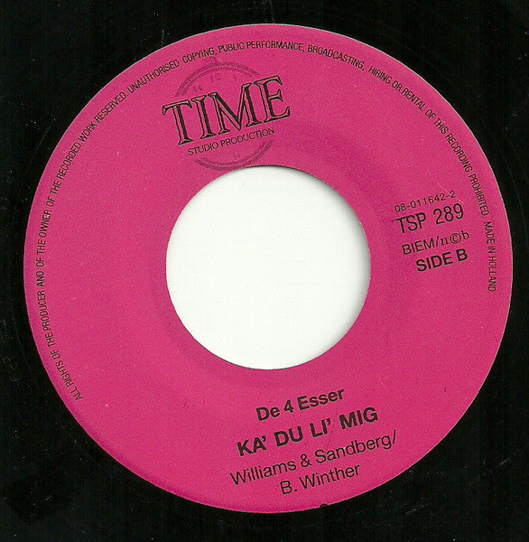 De 4 Esser : Aldrig Mer' (7")