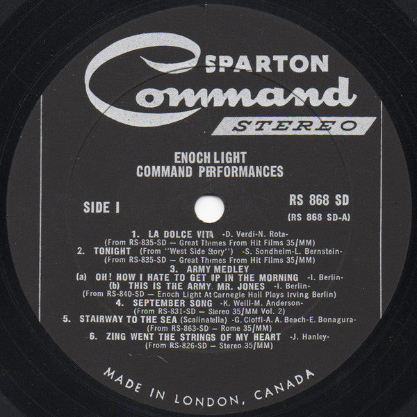 Enoch Light : Command Performances (LP, Comp)