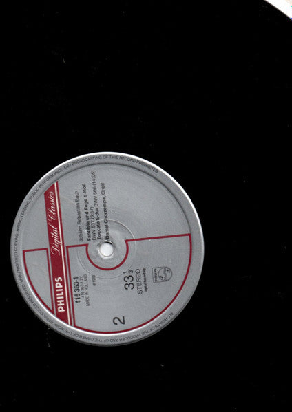 Johann Sebastian Bach, Daniel Chorzempa : Preludes And Fugues, BWV 537, 538 «Dorian» & 541, Toccata BWV 566 (LP)