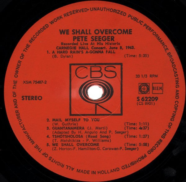 Pete Seeger : We Shall Overcome (LP)