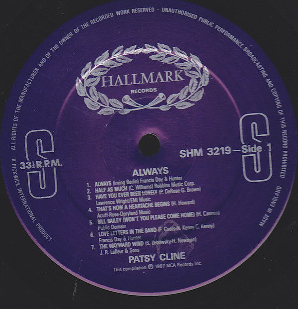 Patsy Cline : Always (LP, Comp)