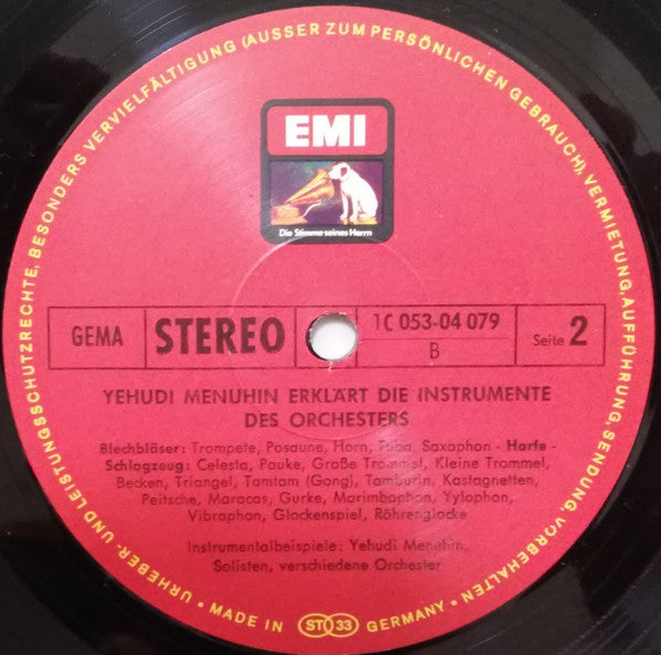 Yehudi Menuhin : Erklärt Die Instrumente Des Orchesters (LP, Album)