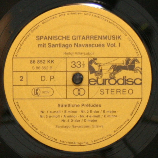 Santiago Navascués : Spanische Gitarrenmusik Vol. I (LP, Comp)
