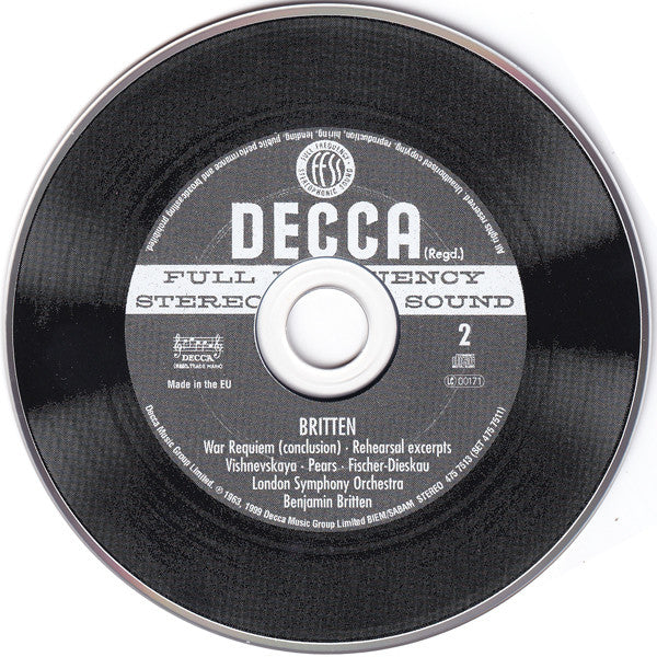 Benjamin Britten : War Requiem (2xCD, Album, RE, RM)