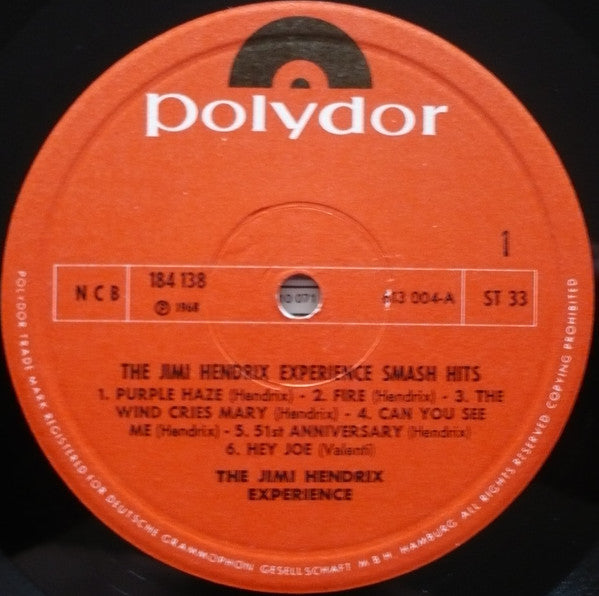 The Jimi Hendrix Experience : Smash Hits (LP, Comp, Lam)