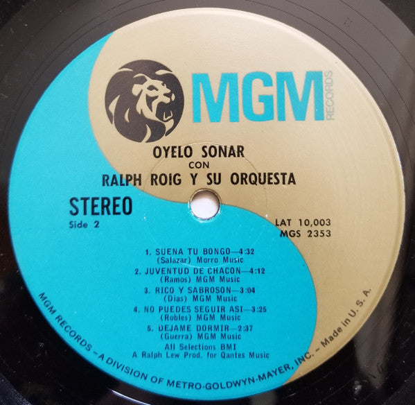 Ralph Roig Y Su Orquesta : Oyelo Sonar Con Ralph Roig Y Su Orquesta (LP, Album)