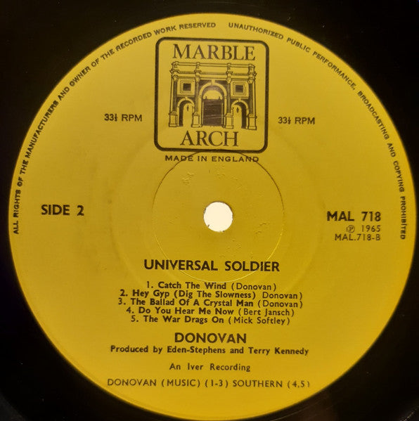 Donovan : Universal Soldier (LP, Comp, Mono)