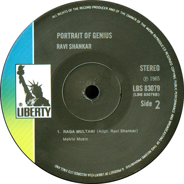Ravi Shankar : Portrait Of Genius (LP, Album, RE)
