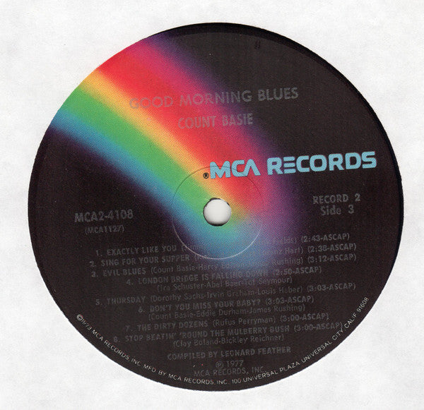 Count Basie Orchestra Featuring Jimmy Rushing, Helen Humes : Good Morning Blues (2xLP, Comp, Pin)