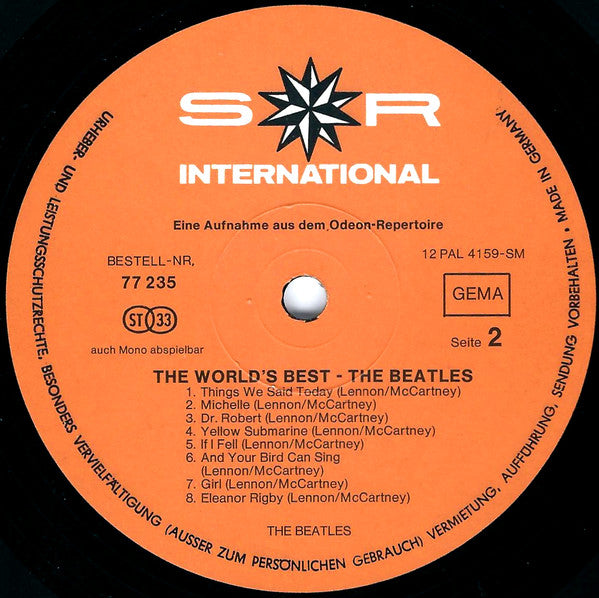 The Beatles : The World's Best (LP, Comp, RP)