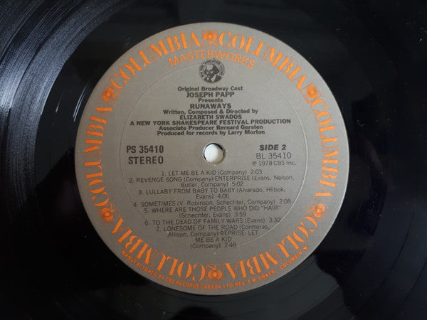 "Runaways" Original Cast : Runaways (LP, Album)