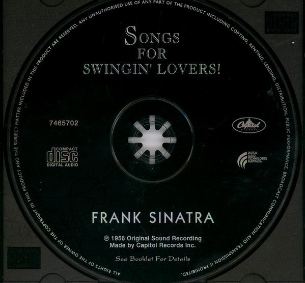 Frank Sinatra : Songs For Swingin' Lovers (CD, Album, RE)