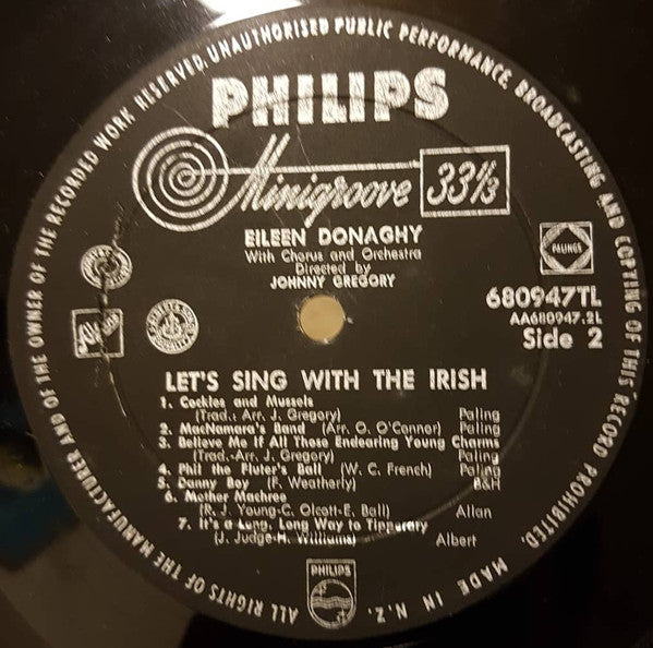 Eileen Donaghy : Let's Sing With The Irish (LP, Mono)
