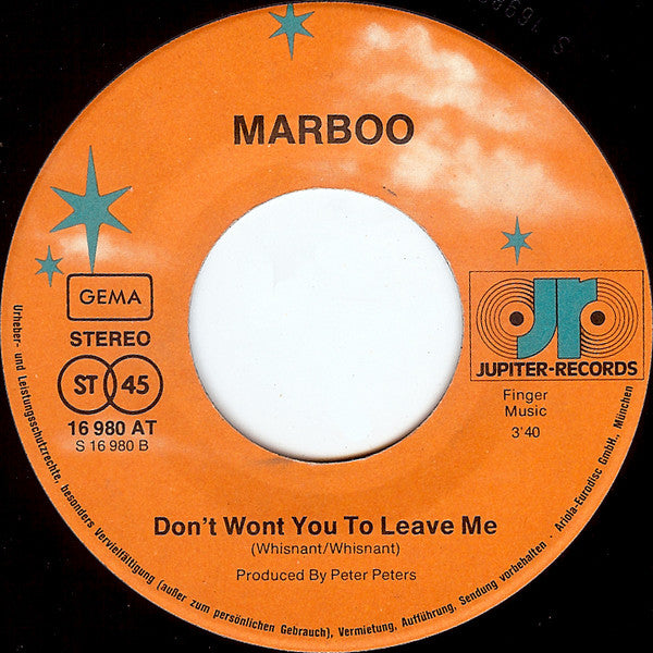 Marboo Whisnant : Fallin' In Love In Summertime / Don't Wont You To Leave Me (7", Single)