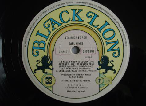 Earl Hines : Tour De Force (LP, Album)