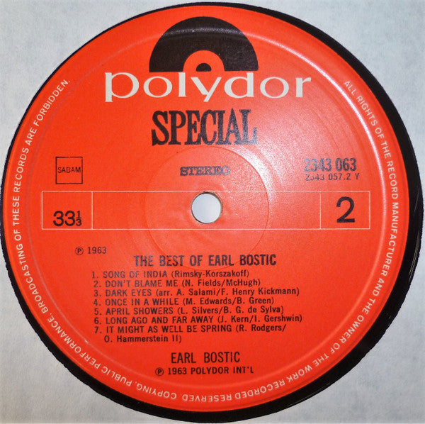 Earl Bostic : The Best Of Earl Bostic (LP, Comp)